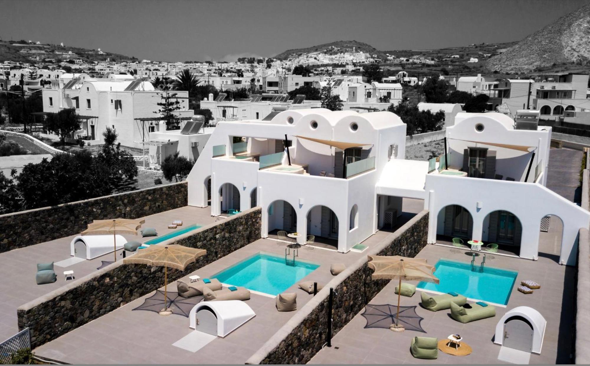 Modern Dome Homes Of Santorini Perissa  Buitenkant foto